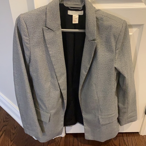 H and M Checkered Grey Blazer Women’s - Picture 1 of 4